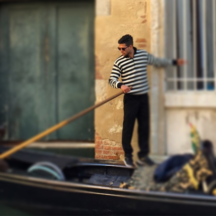 A handsome gondolier, Venice