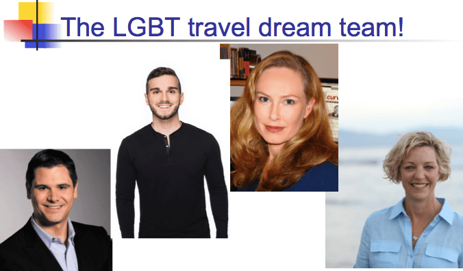 This is the LGBT travel panel dream team appearing at the New York Times Travel Show on on Saturday, January 28 at 12:15pm